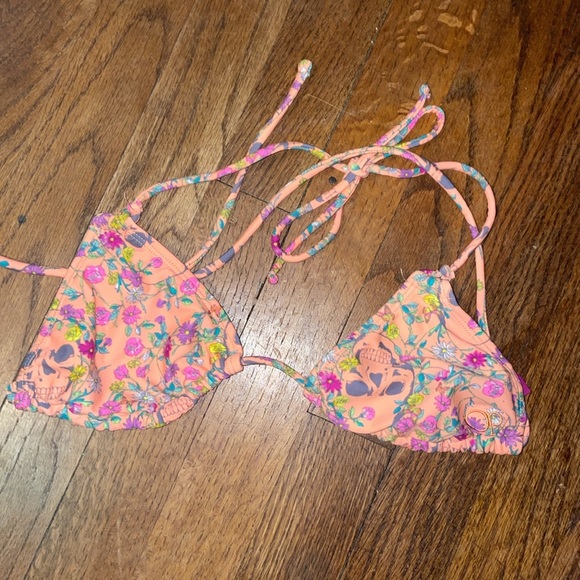 •OP•NEON ORANGE PUNK GIRL TRIANGLE TOP & BOTTOM BIKINI SET SIZE SMALL(3-5) - Picture 6 of 8